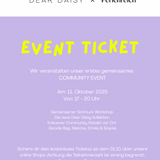 Community Event Ticket am 11.10.25 in Düsseldorf (Pfandticket)