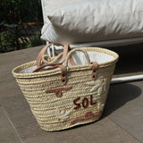 Bestickter Korb Shopper SOL