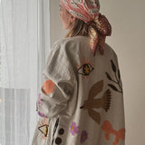 Weite Baumwolle Jacke BIRDIE
