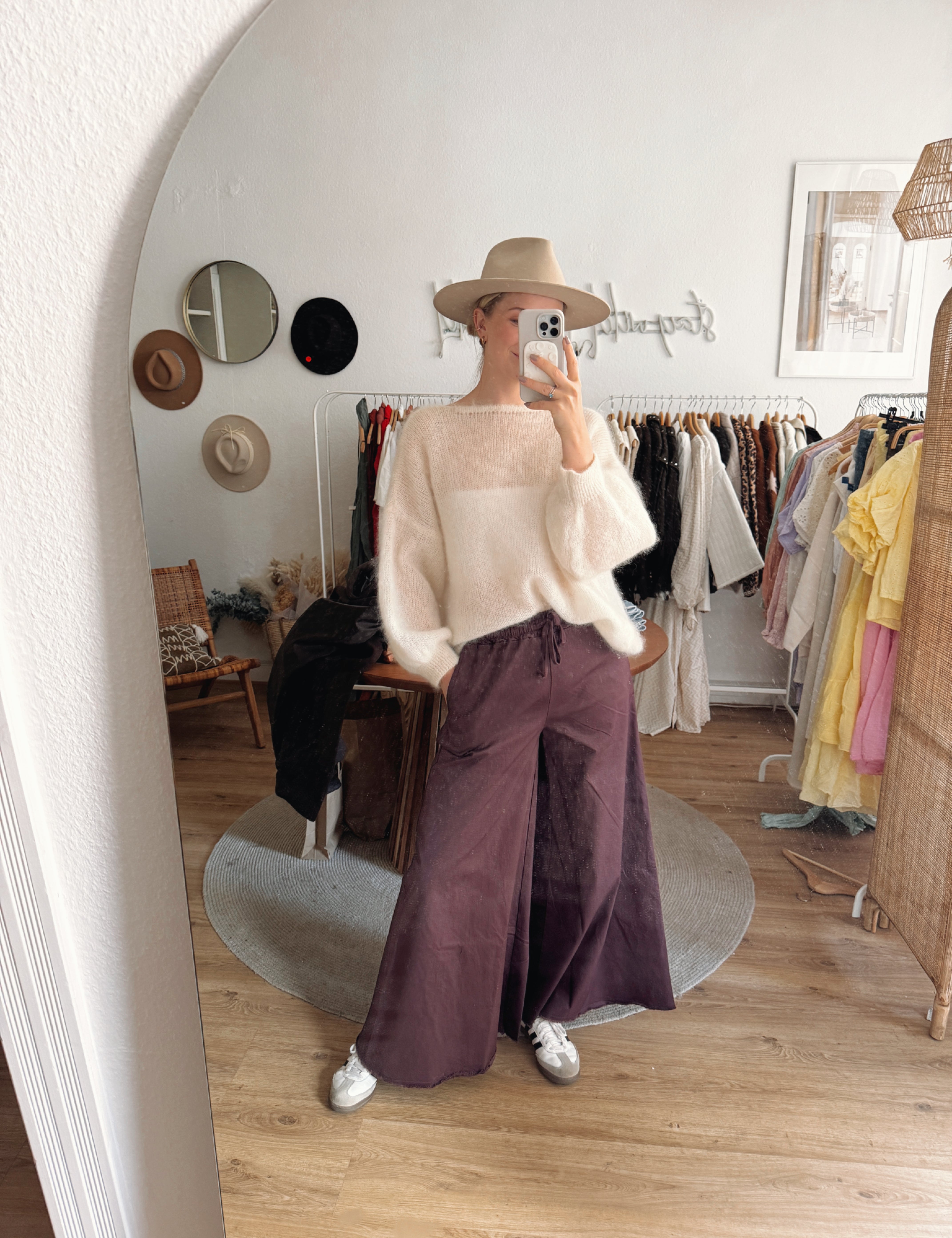 Baumwoll Hose MINA mit weitem Bein