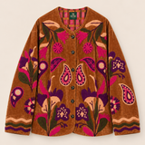 Weite Velvet Jacke FLOWER
