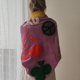Bestickter Velvet Schal JOJO