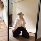 Baumwoll Hose MINA mit weitem Bein