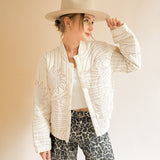 Steppjacke LORA mit Stickereien
