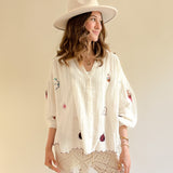 Bluse MARIS mit Stickereien
