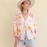 Gemusterte Bluse CORAL