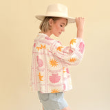 Gemusterte Bluse CORAL