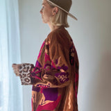 Weite Velvet Jacke FLOWER