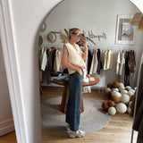 Jeans DREAMER mit weitem Bein und Stickerei