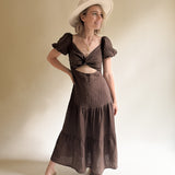 Langes Kleid MIMI aus Leinen